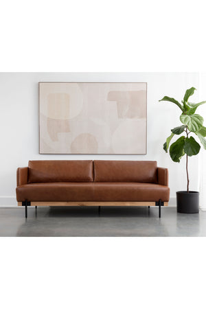   Modern European furniture - Oak Wood Frame Leather Sofa - www.oroa.com | Oroa.com
