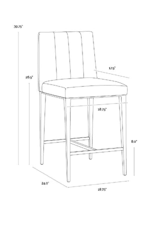   Modern European furniture - Contemporary Metal Frame Counter Stool - www.oroa.com | Oroa.com