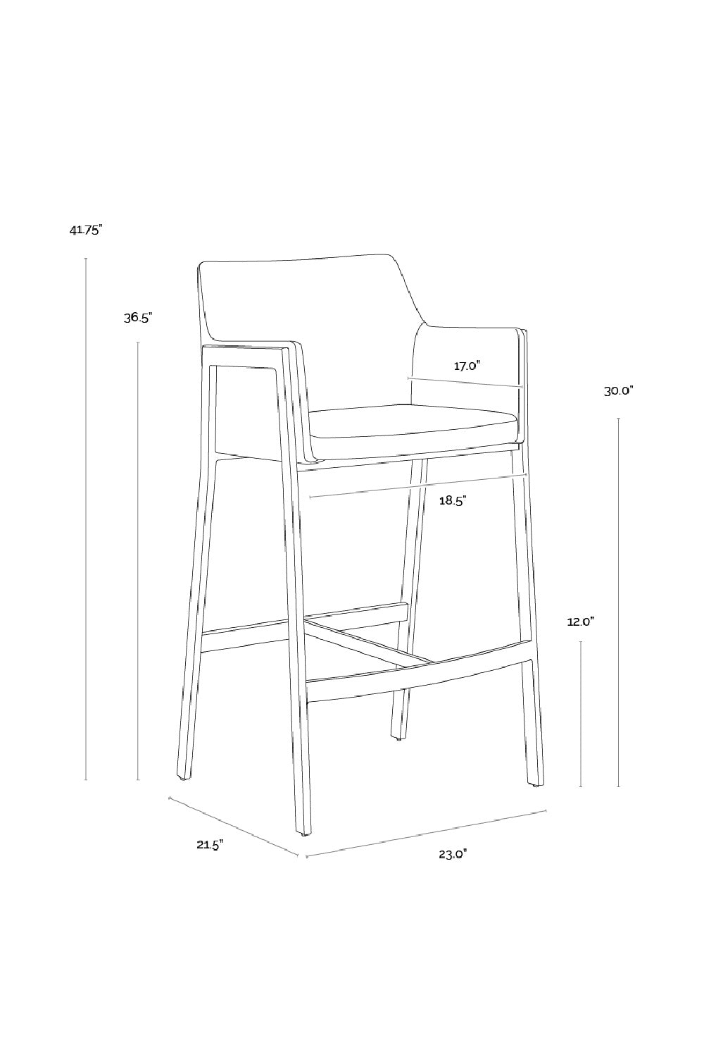   Modern European furniture - Leather-Look Bar Stool - www.oroa.com | Oroa.com