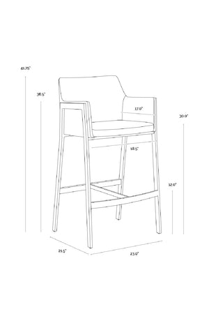   Modern European furniture - Leather-Look Bar Stool - www.oroa.com | Oroa.com