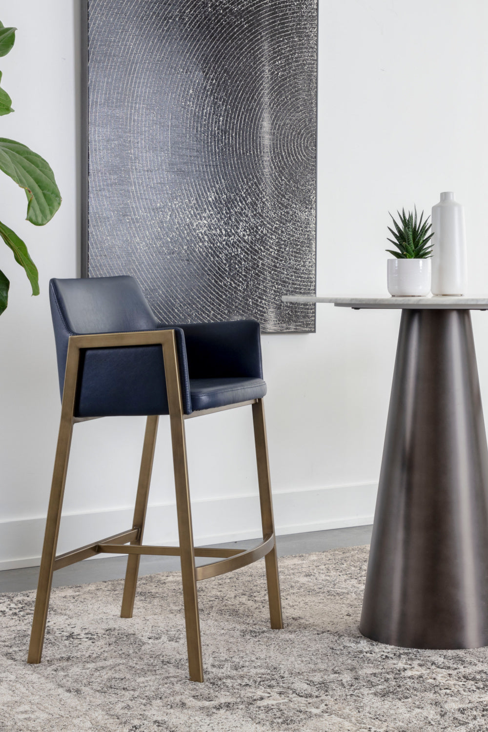   Modern European furniture - Leather-Look Bar Stool - www.oroa.com | Oroa.com