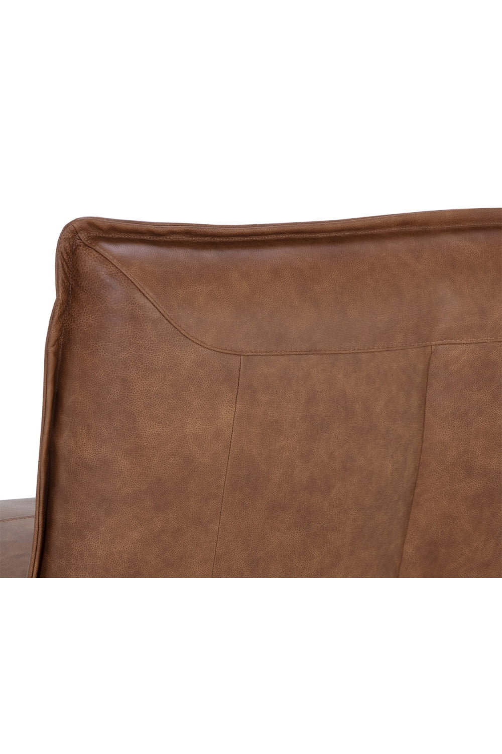   Modern European furniture - Brown Leather Swivel Armless Chair - www.oroa.com | Oroa.com