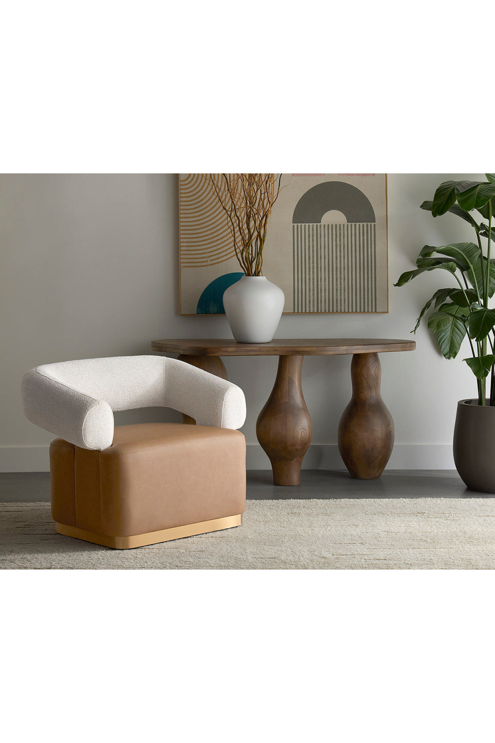   Modern European furniture - Two-Toned Swivel Lounge Chair - www.oroa.com | Oroa.com