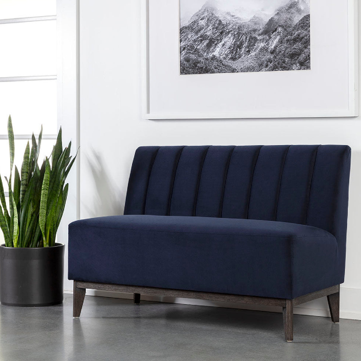   Modern European furniture - Blue Tufted-Back Banquette - www.oroa.com | Oroa.com