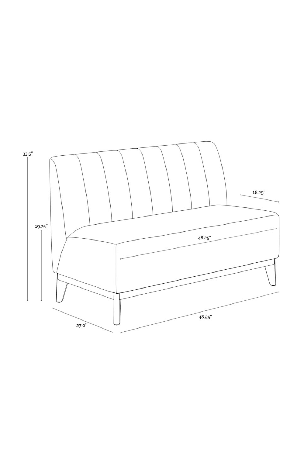   Modern European furniture - Blue Tufted-Back Banquette - www.oroa.com | Oroa.com