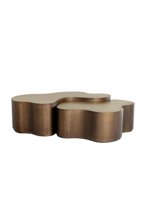   Modern European furniture - Antique Brass Nesting Coffee Tables - www.oroa.com | Oroa.com