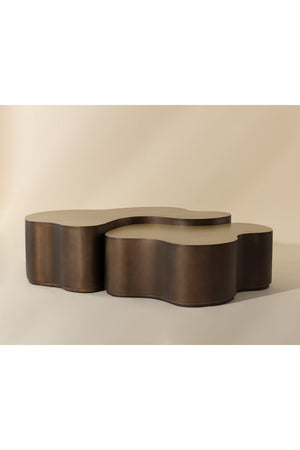   Modern European furniture - Antique Brass Nesting Coffee Tables - www.oroa.com | Oroa.com