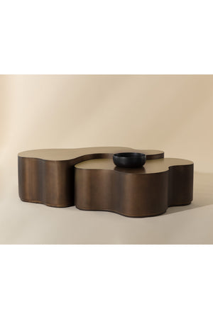   Modern European furniture - Antique Brass Nesting Coffee Tables - www.oroa.com | Oroa.com