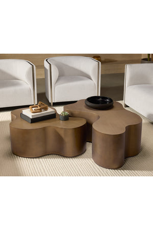   Modern European furniture - Antique Brass Nesting Coffee Tables - www.oroa.com | Oroa.com