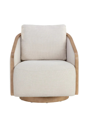   Modern European furniture - Birch Wood Frame Swivel Chair - www.oroa.com | Oroa.com
