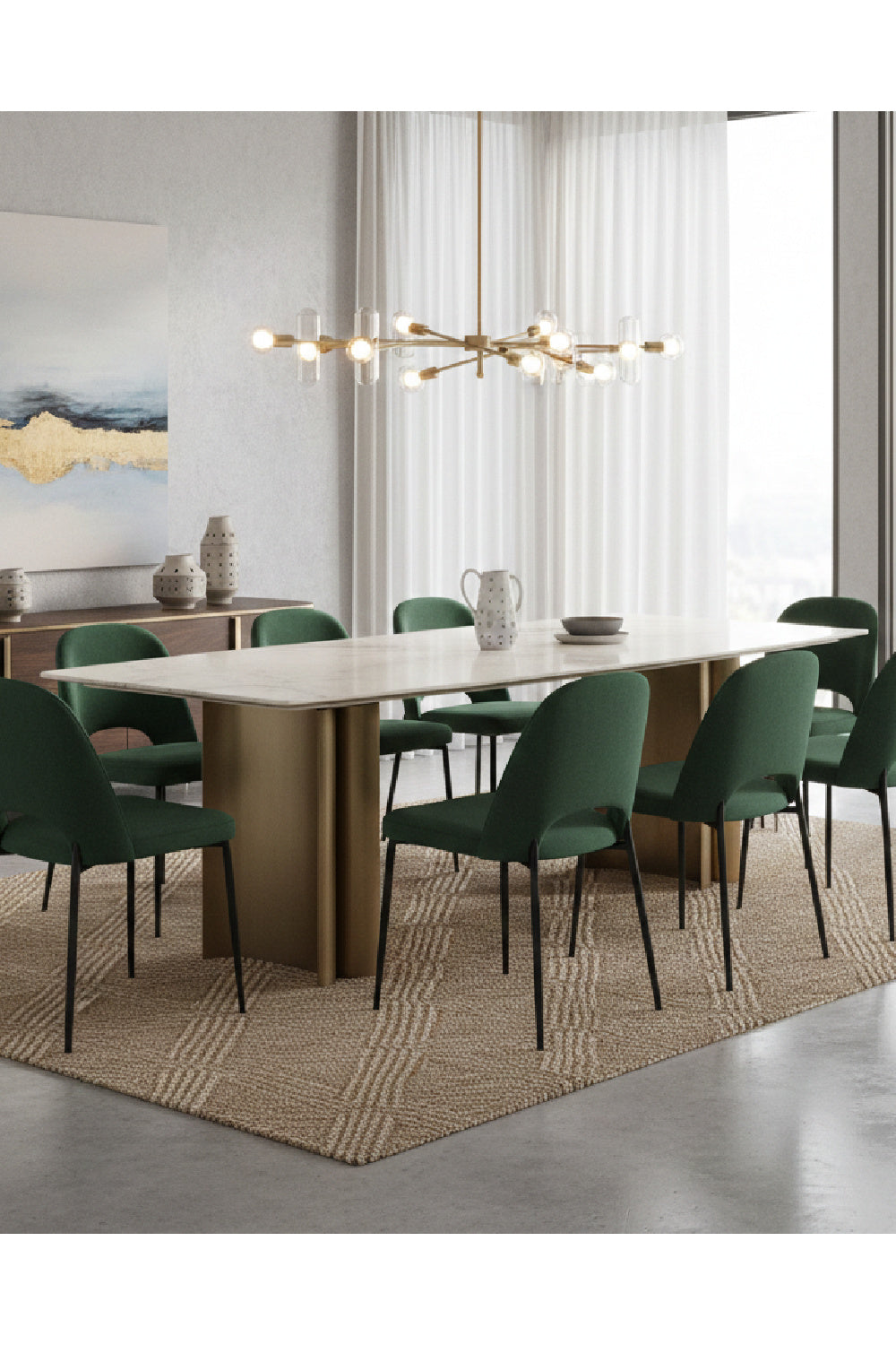  Cream Marble Dining Table | Oroa.com