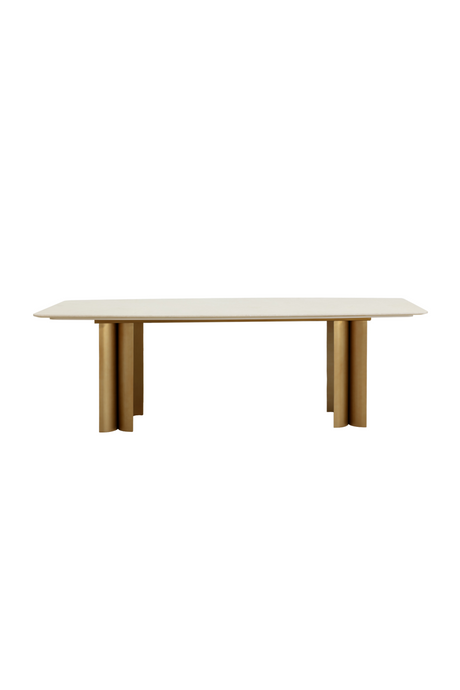   Modern European furniture - Cream Marble Dining Table  - www.oroa.com | Oroa.com