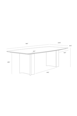   Cream Marble Dining Table | Oroa.com