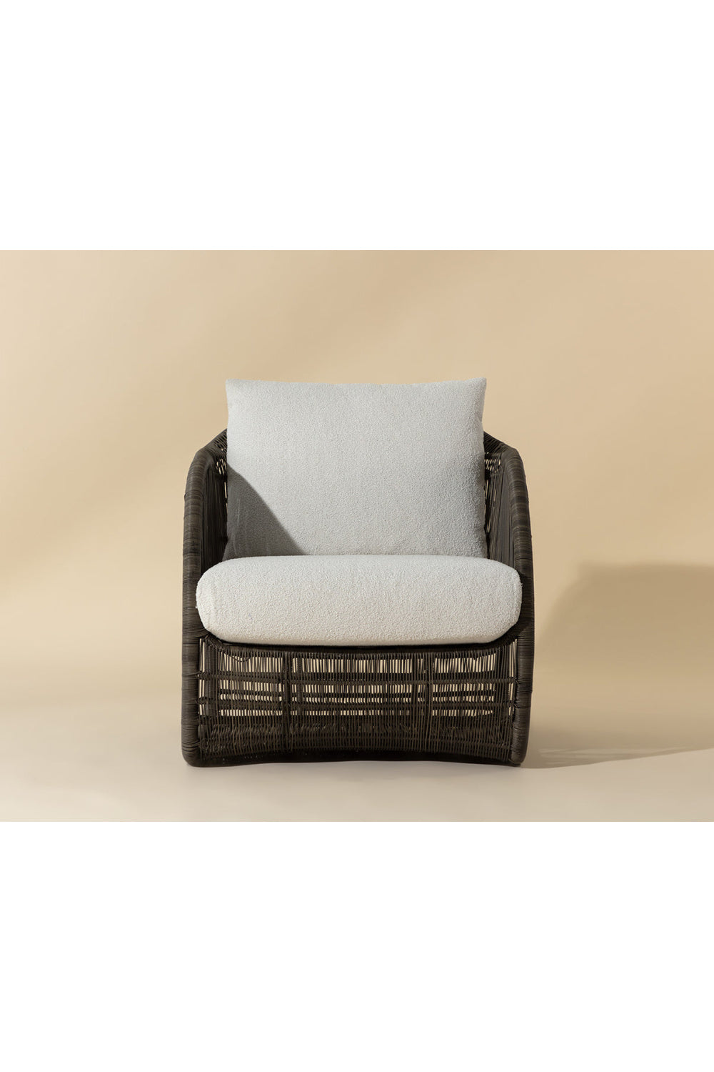   Modern European furniture - Cream Padded Indoor/Outdoor Lounge Chair - www.oroa.com | Oroa.com