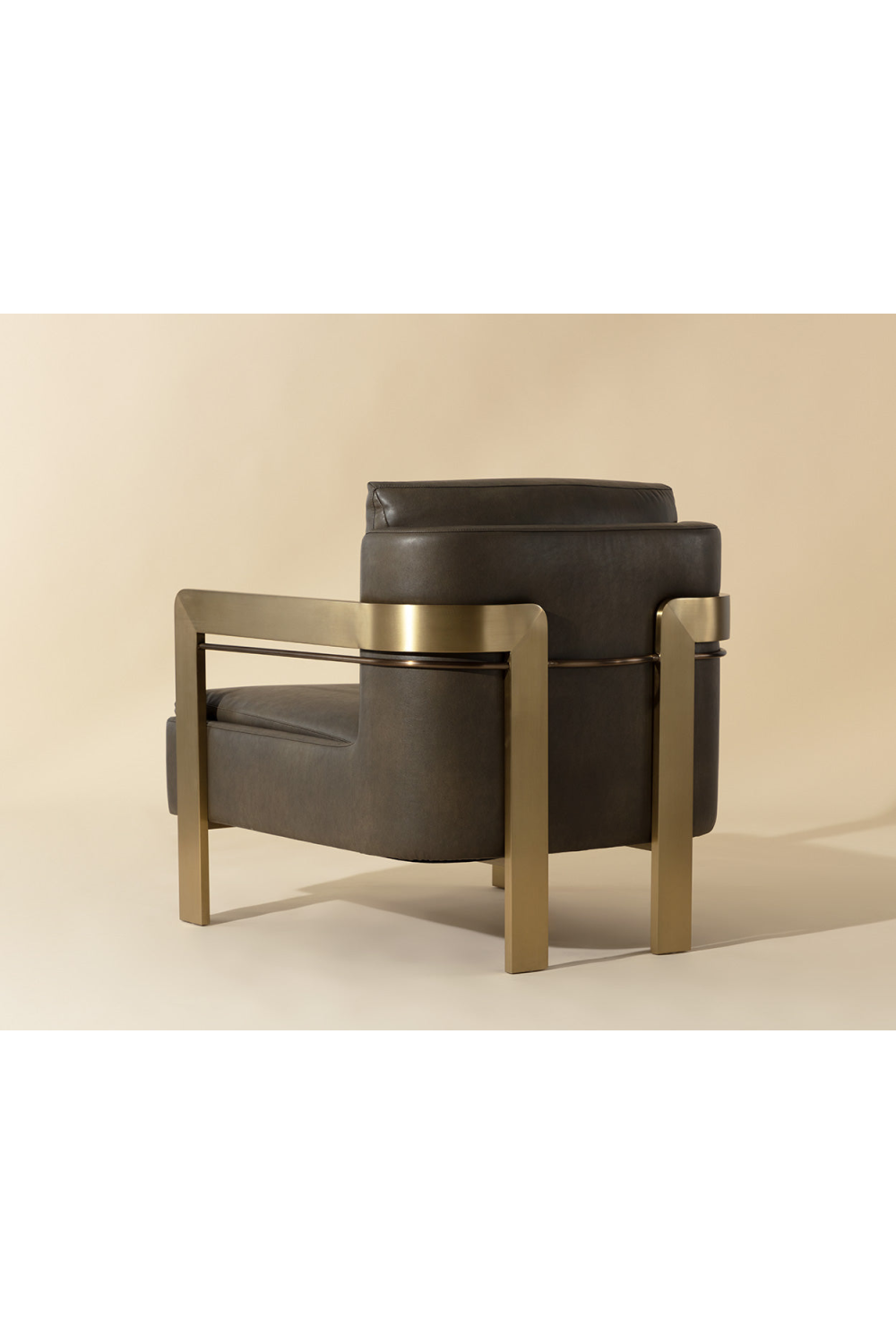   Modern European furniture - Taupe Leather Lounge Chair - www.oroa.com | Oroa.com