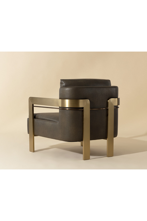   Modern European furniture - Taupe Leather Lounge Chair - www.oroa.com | Oroa.com