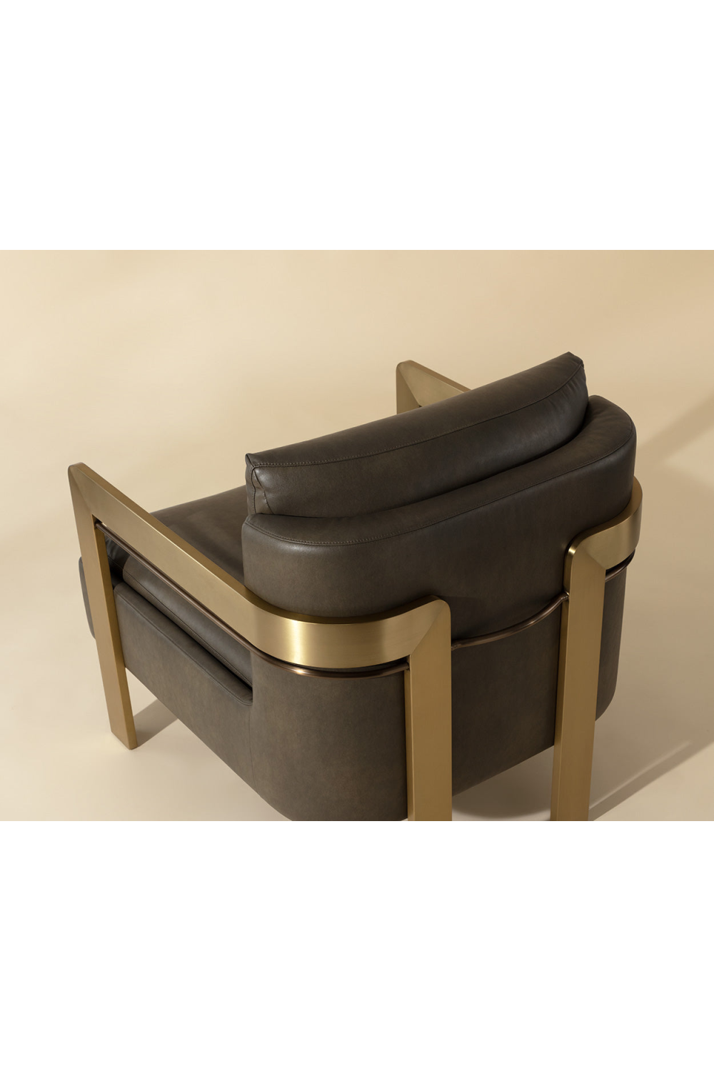   Modern European furniture - Taupe Leather Lounge Chair - www.oroa.com | Oroa.com