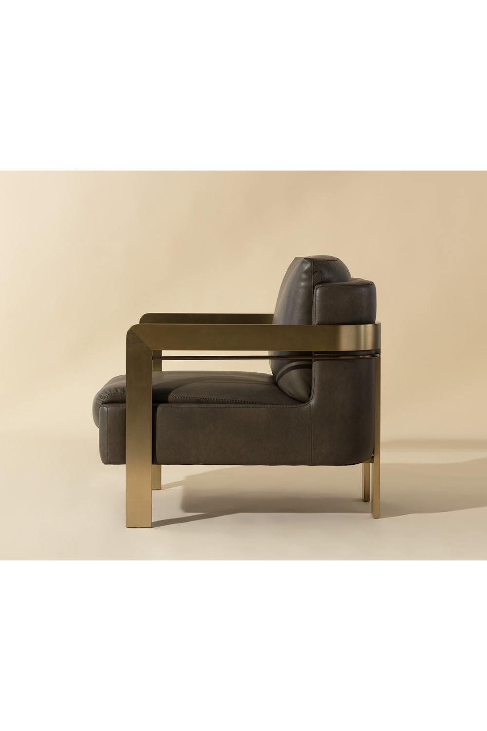   Modern European furniture - Taupe Leather Lounge Chair - www.oroa.com | Oroa.com
