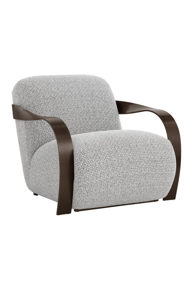 Modern European furniture - Twisted Brass Arm Lounge Chair - www.oroa.com