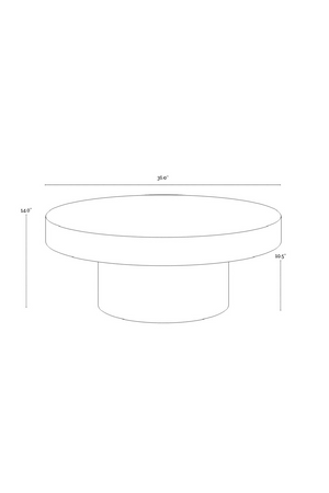   Modern European furniture - Round Gray Concrete Indoor/Outdoor Coffee Table - www.oroa.com | Oroa.com