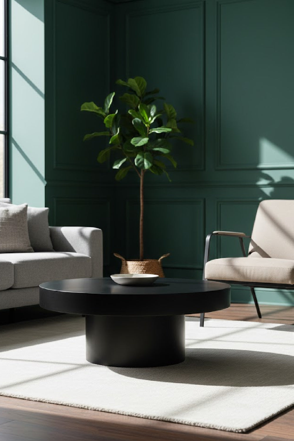   Modern European furniture - Round Gray Concrete Indoor/Outdoor Coffee Table - www.oroa.com | Oroa.com