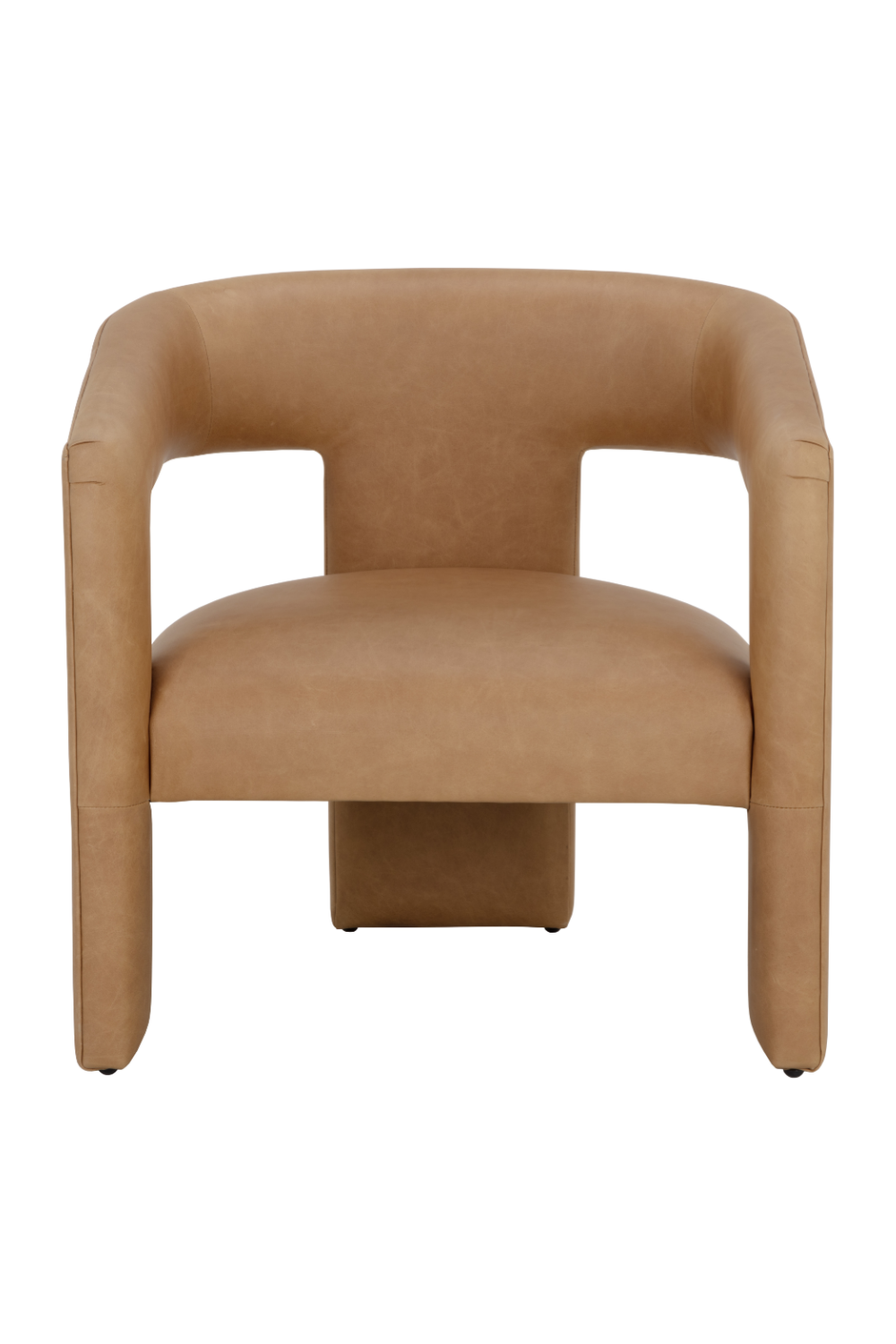   Modern European furniture - Brown Leather Sculptural Lounge Chair - www.oroa.com | Oroa.com