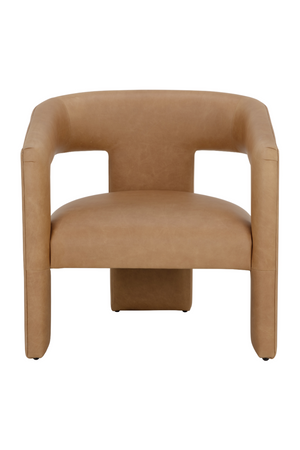   Modern European furniture - Brown Leather Sculptural Lounge Chair - www.oroa.com | Oroa.com