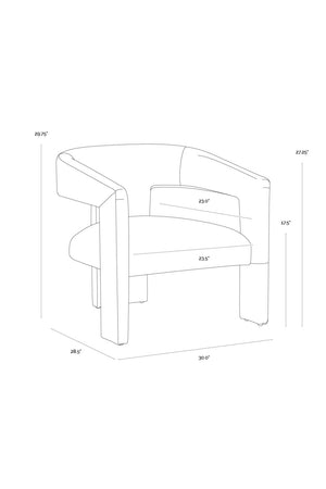   Modern European furniture - Brown Leather Sculptural Lounge Chair - www.oroa.com | Oroa.com