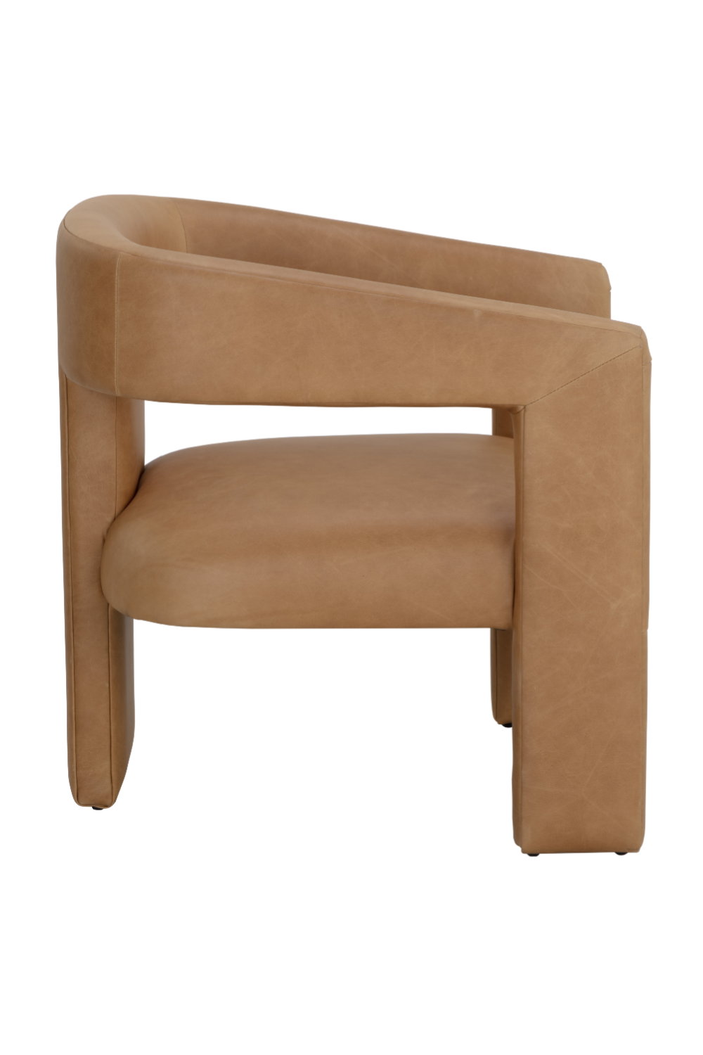   Modern European furniture - Brown Leather Sculptural Lounge Chair - www.oroa.com | Oroa.com