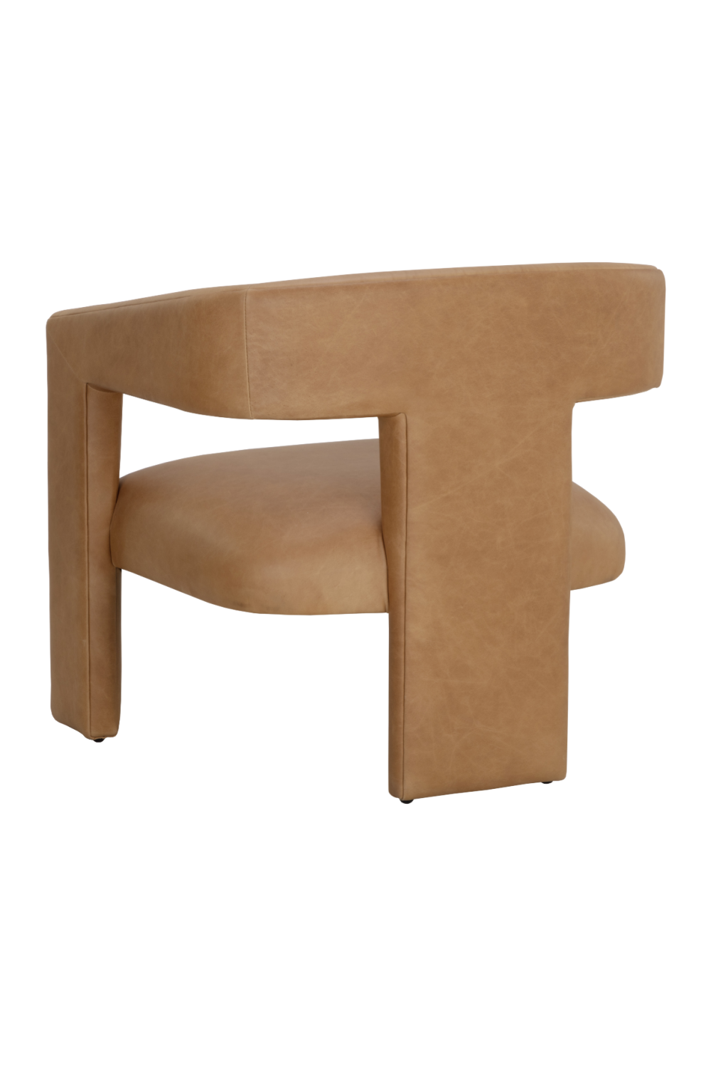   Modern European furniture - Brown Leather Sculptural Lounge Chair - www.oroa.com | Oroa.com