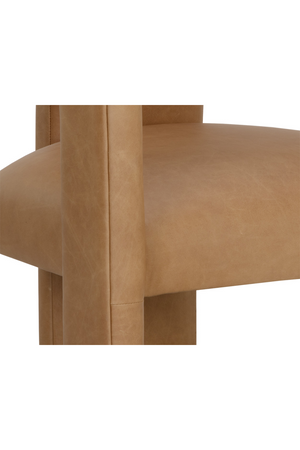   Modern European furniture - Brown Leather Sculptural Lounge Chair - www.oroa.com | Oroa.com