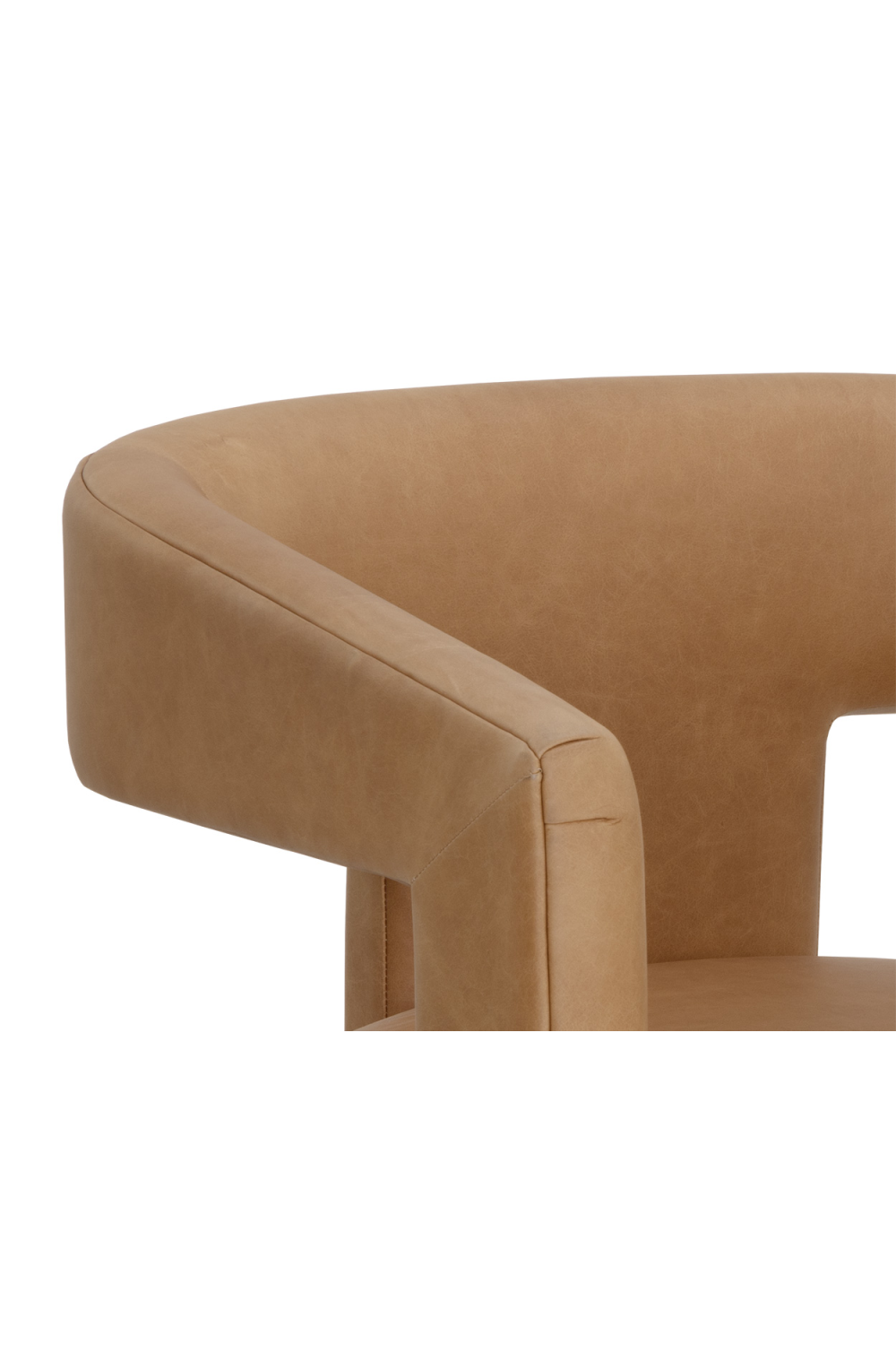   Modern European furniture - Brown Leather Sculptural Lounge Chair - www.oroa.com | Oroa.com