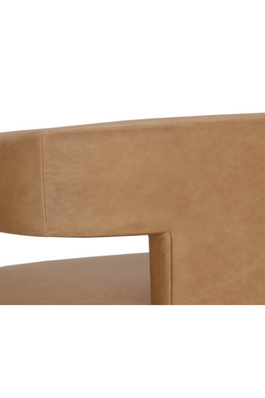   Modern European furniture - Brown Leather Sculptural Lounge Chair - www.oroa.com | Oroa.com