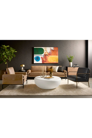   Modern European furniture - Strapped Brown Leather Lounge Chair - www.oroa.com | Oroa.com