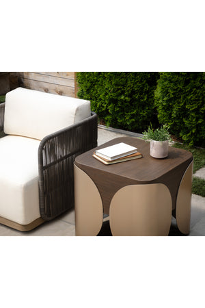   Modern European furniture - Timber Effect Indoor/Outdoor Side Table - www.oroa.com | Oroa.com