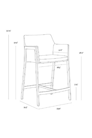   Modern European furniture - Sloped Back Counter Stool - www.oroa.com | Oroa.com