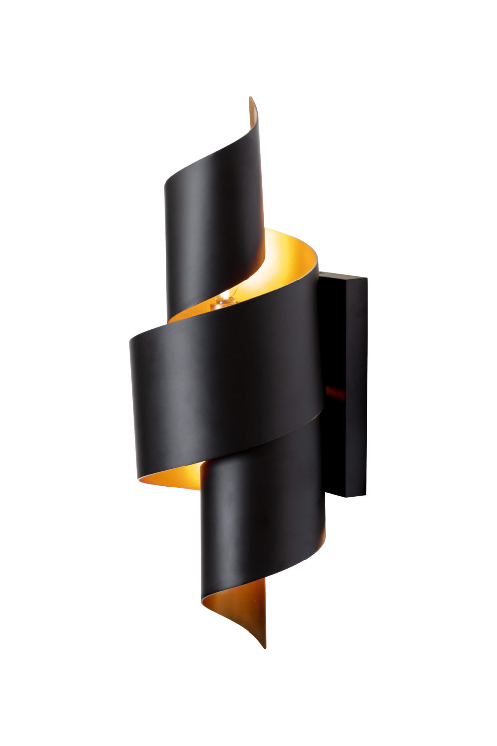   Modern European furniture - Black Metal Twisted Wall Lamp - www.oroa.com | Oroa.com