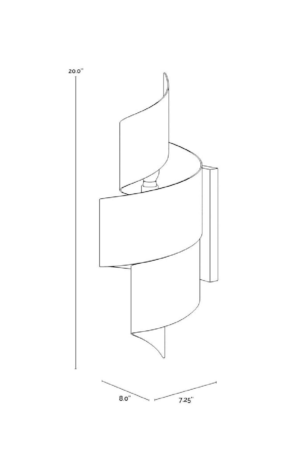   Modern European furniture - Black Metal Twisted Wall Lamp - www.oroa.com | Oroa.com
