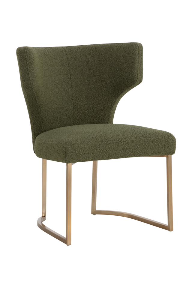 Modern European furniture - Green Wingback Dining Chair - www.oroa.com