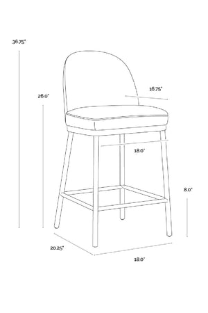   Modern European furniture - Minimalist Upholstered Counter Stool - www.oroa.com | Oroa.com