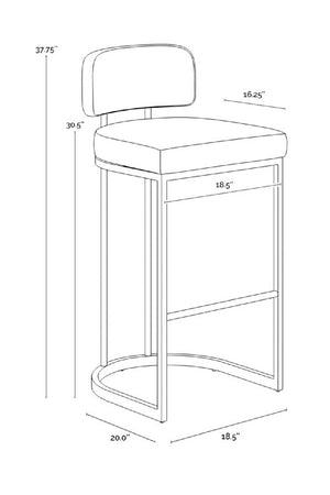   Modern European furniture - Two-Toned Low-Back Bar Stool - www.oroa.com | Oroa.com