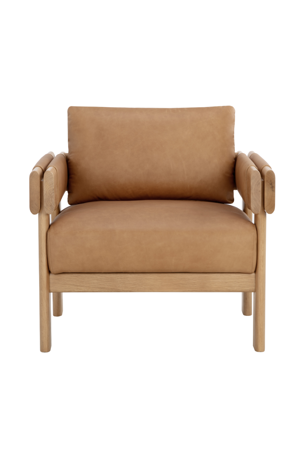  Modern European furniture - Oak Framed Leather Lounge Chair - www.oroa.com | Oroa.com