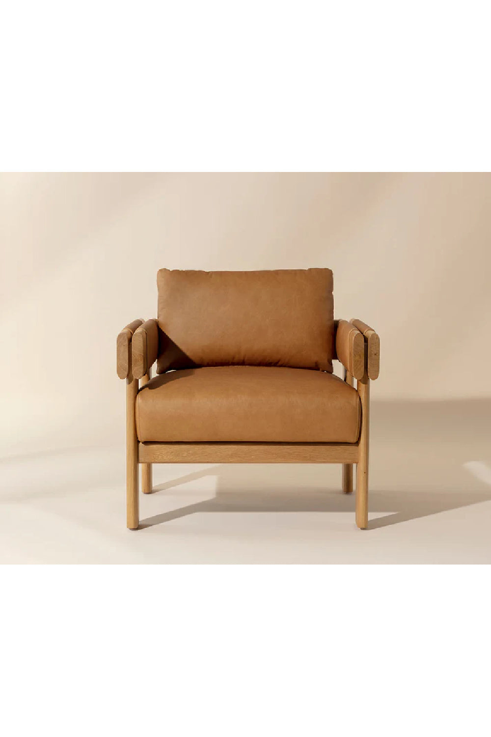   Modern European furniture - Oak Framed Leather Lounge Chair - www.oroa.com | Oroa.com
