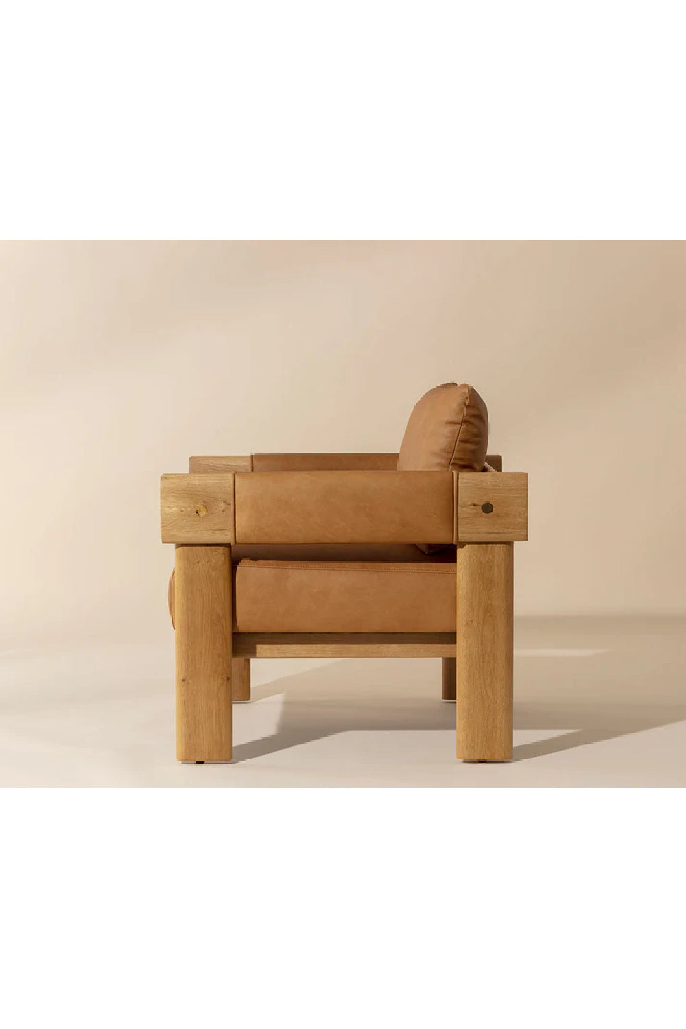   Modern European furniture - Oak Framed Leather Lounge Chair - www.oroa.com | Oroa.com