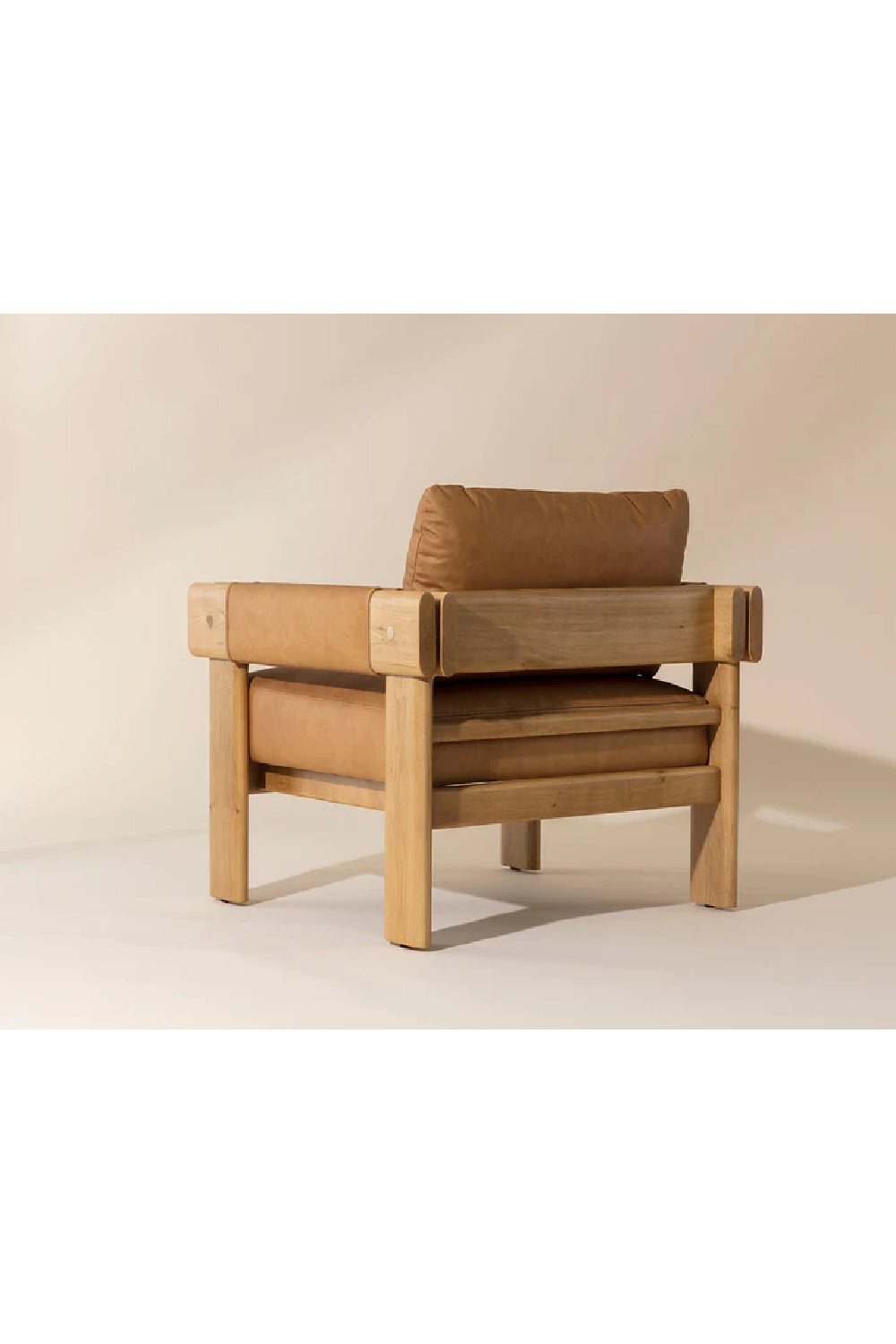   Modern European furniture - Oak Framed Leather Lounge Chair - www.oroa.com | Oroa.com