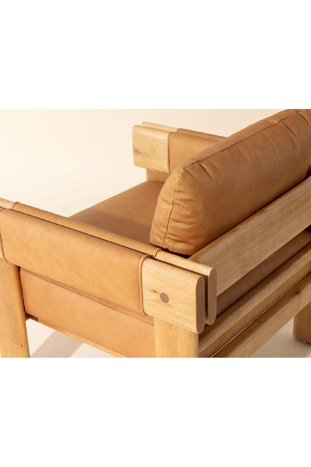   Modern European furniture - Oak Framed Leather Lounge Chair - www.oroa.com | Oroa.com