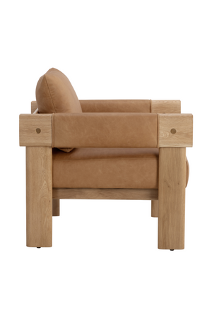   Modern European furniture - Oak Framed Leather Lounge Chair - www.oroa.com | Oroa.com