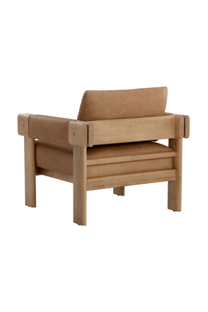   Modern European furniture - Oak Framed Leather Lounge Chair - www.oroa.com | Oroa.com