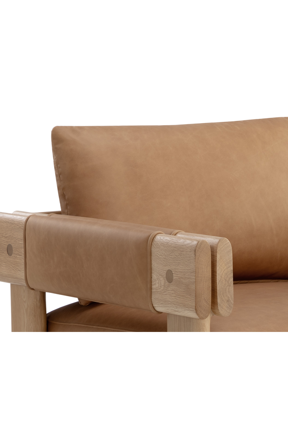   Modern European furniture - Oak Framed Leather Lounge Chair - www.oroa.com | Oroa.com