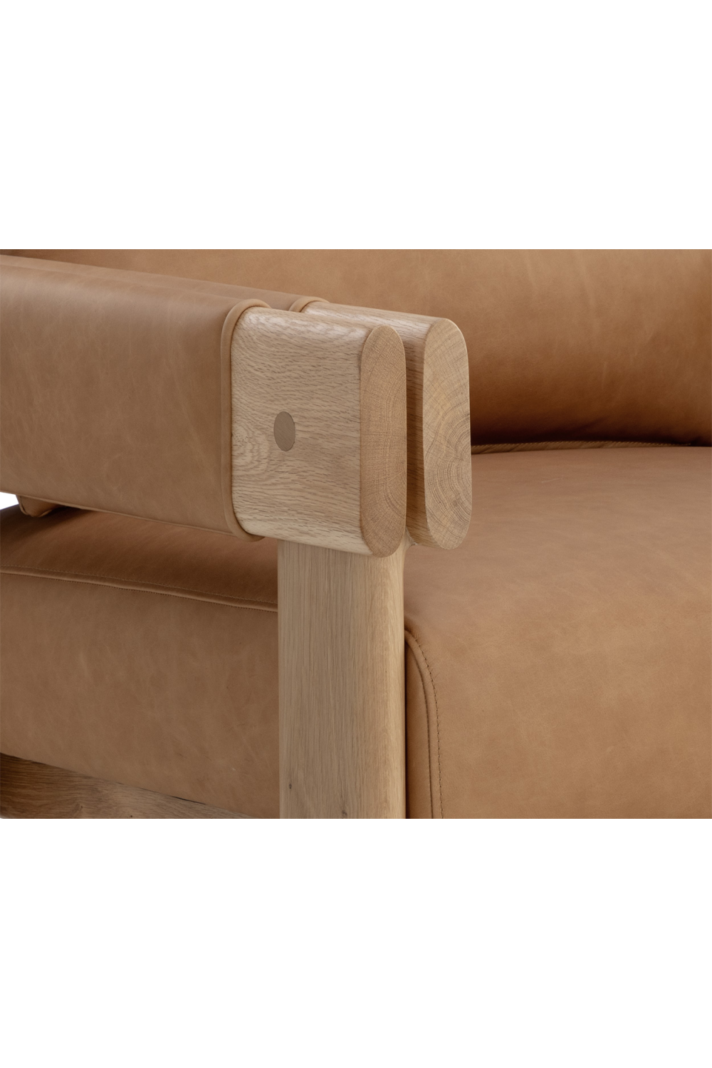   Modern European furniture - Oak Framed Leather Lounge Chair - www.oroa.com | Oroa.com